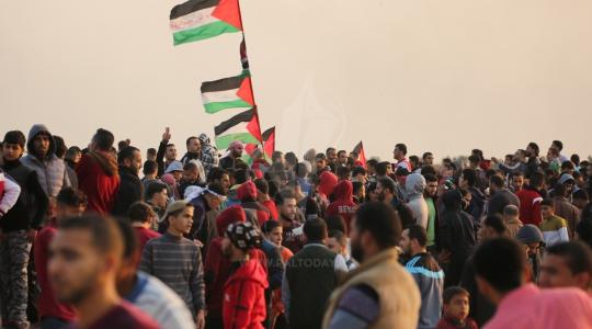 مسيرات العودة قرب السياج الفاصل شرق غزة