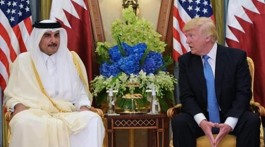 الرئيس الأمريكي وأمير قطر