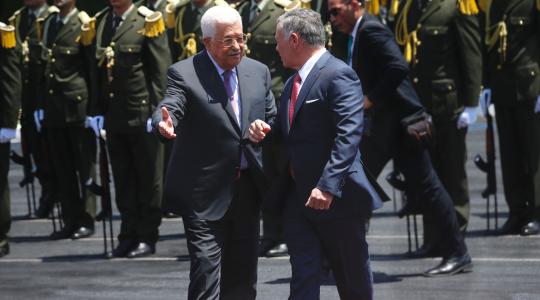 الملك الأردني والرئيس عباس