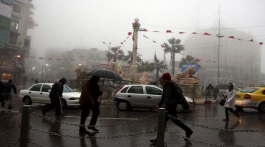 أجواء الأمطار في رام الله 