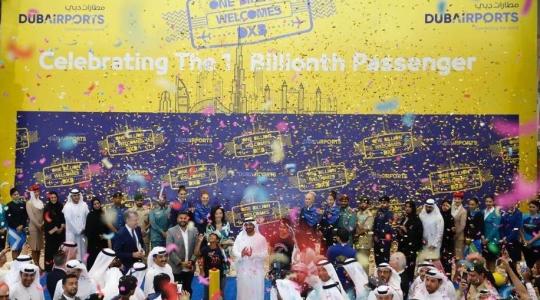 الاحتفال بالمسافرر رقم مليار في دبي