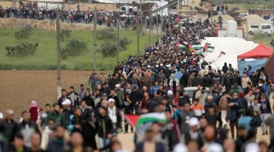 مسيرة العودة تشتعل على حدود غزة مع الاراضي المحتلة