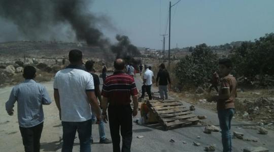 جانب من تصدي المواطنين لاقتحام قوات الاحتلال في كوبر