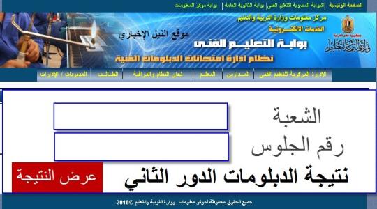 موعد نتيجة الدبلومات الفنية