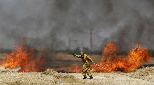 حريق في "غلاف غزة" (ارشيف)