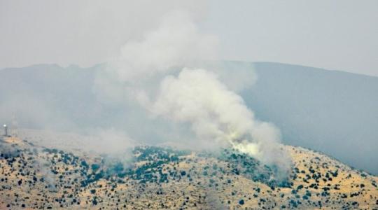 تصاعد الدخان في مزارع شبعا بعد استهداف اسرائيلي