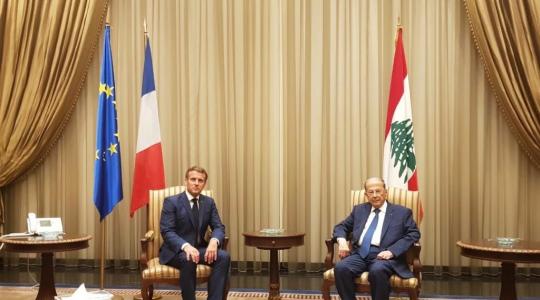 الرئيس ميشال عون يلتقي الرئيس الفرنسي مانويل ماكرون في بيروت