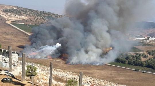استهداف الية عسكرية اسرائيلي بصاروخ من حزب الله