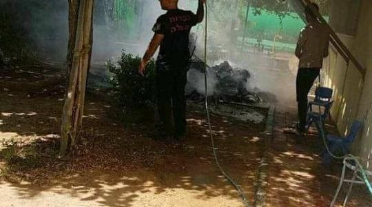 حريق مبنى تعليمي بسديروت بسبب حريق البالونات الحارقة