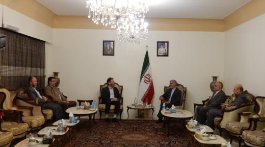 ممثل الجهاد الاسلامي يلتقي القائم باعمال السفارة الايرانية في بيروت