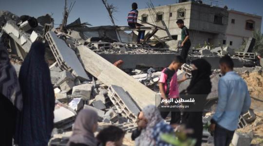 اثار القصف الاسرائيلي على قطاع غزة