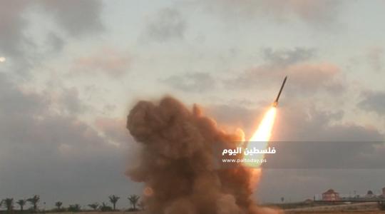 اطلاق صاروخ من غزة اتجاه إسرائيل اليوم ابريل 2022