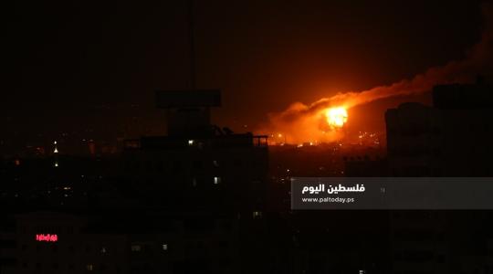 قصف اهداف في غزة، الليلة