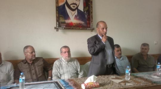  الشيخ أحمد بركة خلال أحد اللقاءات في غزة
