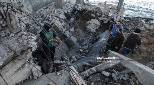 آثار قصف الاحتلال في غزة الليلة الماضية -  (2)