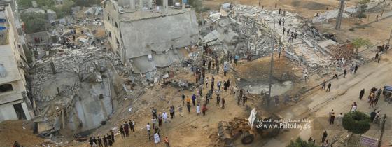 بالصور :المنازل المدمرة إثر القصف على شمال قطاع غزة