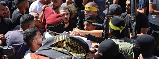 بالصور: وداع شهيد سرايا القدس أسامة صبح الذي ارتقى بجنين