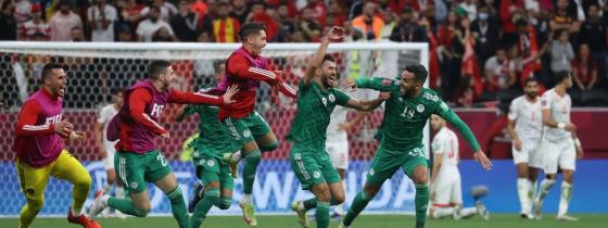 بالصور: الجزائر تتوج بكأس العرب لكرة القدم بعد هزيمة المنتخب التونسي