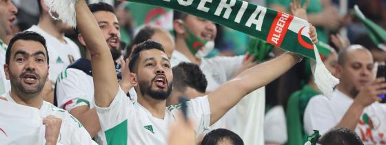 جماهير غفيرة في مباراة الجزائر وقطر ضمن مباريات نصف نهائي كأس العرب 2021