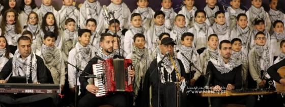 بالصور: أطفال فلسطينيون يشاركون في "أوبريت" بعنوان "استمتع بحياتك بالموسيقى"