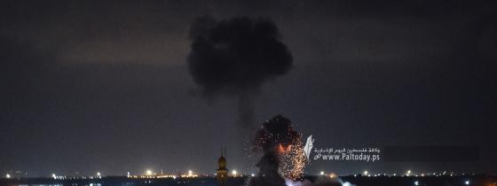 قصف مستمر من قبل طائرات الإحتلال الإسرائيلي على مدينة خانيونس جنوب قطاع غزة ' ألبوم متجدد'