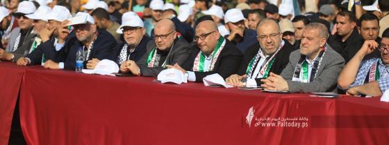 بالصور : القوى والفصائل الفلسطينية تشارك في مهرجان ثأر الأحرار الذي نظمته حركة الجهاد الاسلامي بغزة