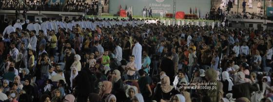بالصور : غزة ..الحفل القراني المهيب لتكريم 1442حافظا وحافظة