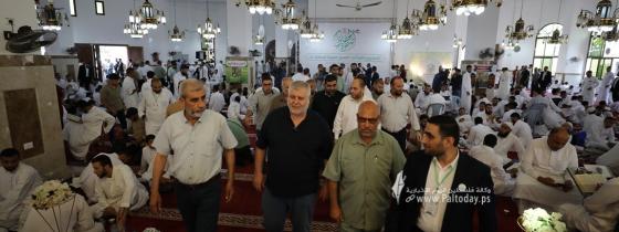 بالصور: وفد من المكتب السياسي لحركة الجهاد الإسلامي في زيارة لطلاب صفوة الحفاظ