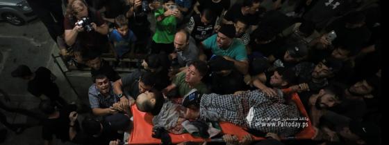 بالصور : 4 شهداء وعدد من الإصابات وصلت مجمع الشفاء إثر انفجار قرب موقع ملكة شرق مدينة غزة