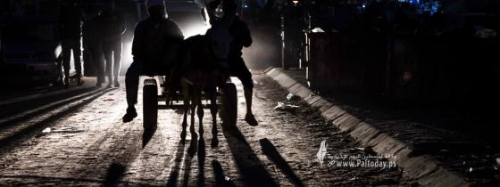 بالصور :العربات التي يجرها الحمير وسيلة نقل جديدة في غزة فرضها الحصار ومنع إدخال الوقود