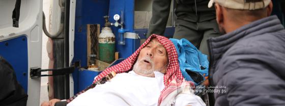 بالصور: وصول إصابات إلى المشفى "المعمداني" شمال مدينة غزة