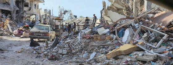 مشاهد لآثار الدمار الهائل الذي خلفته آلة البطش "الإسرائيلية" في مدينة رفح جنوب قطاع غزة
