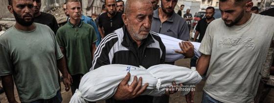 وداع شهداء من منتظري المساعدات وقصف خيام النازحين بمدينة غزة