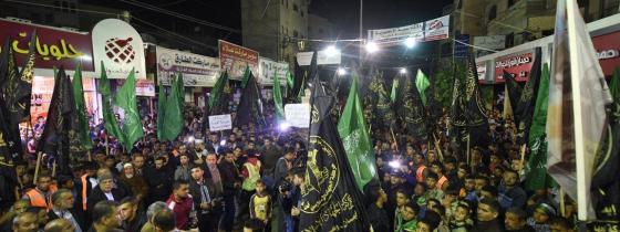 بالصور : مسيرة مشتركة لحركتى الجهاد وحماس فى رفح دعماُ لإنتفاضة القدس