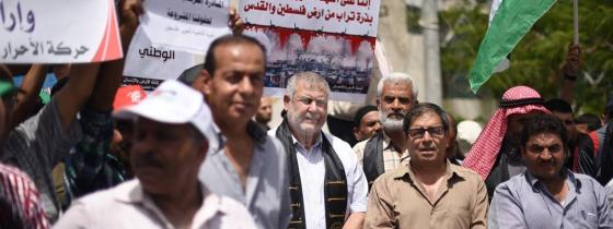 بالصور : القوى الوطنية بغزة تنظم وقفة فى ذكرى النكسة وإحتلال القدس
