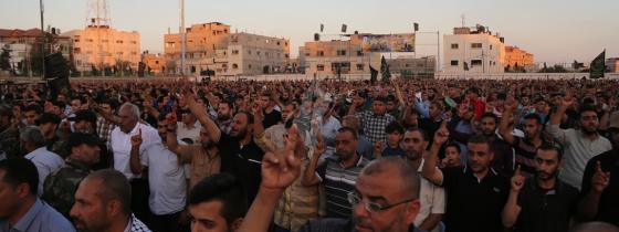 عشرات الالاف يشاركون في مهرجان "رباط الدم" الذي تنظمه سرايا القدس