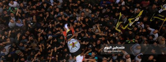 عشرات الآلاف يشاركون في جنازة جنرال المقاومة في قطاع غزة القائد بهاء أبو العطا شرق غزة