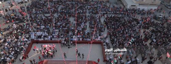 مهرجان جماهيري للجبهة الشعبية وتكريم شهداء مسيرة العودة على شرف استشهاد أبو علي مصطفى