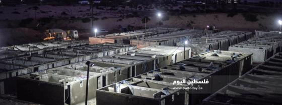 العمل على قدم وساق لتدشين مستشفى الحجر الصحي فى مدينة رفح جنوب قطاع غزة 