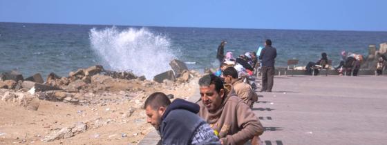 بالصور  ميناء غزة اليوم