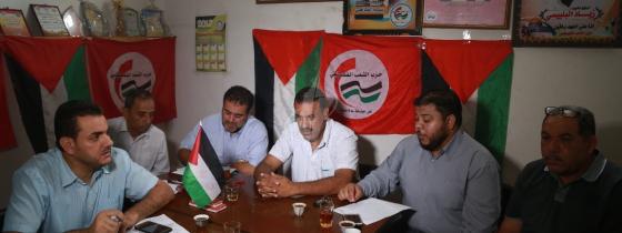 بالصور:القوى الوطنية تعقد اجتماعاً برفح حول حادث التفجير