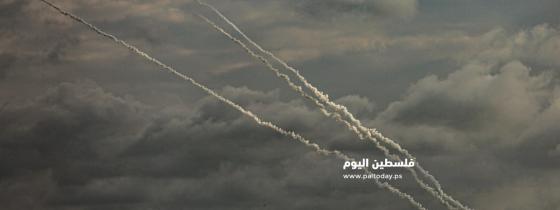 سرايا القدس تواصل اطلاق الرشقات الصاروخية باتجاه مغتصبات العدو في غلاف غزة