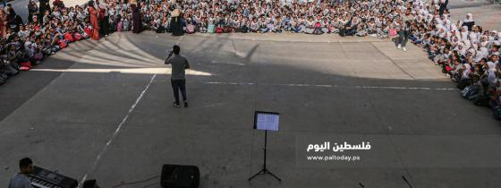 الباص الموسيقى ينظم يوم ترفيهى لطالبات مدرسة بيت حانون