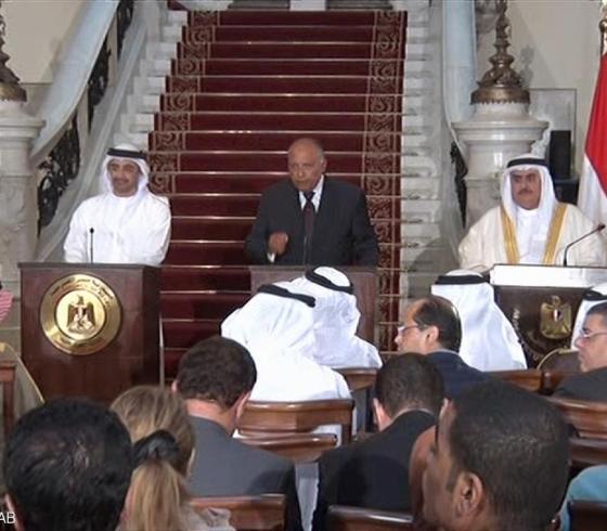 مؤتمر صحفي لوزاء خارجية الدول المقاطعة لقطر