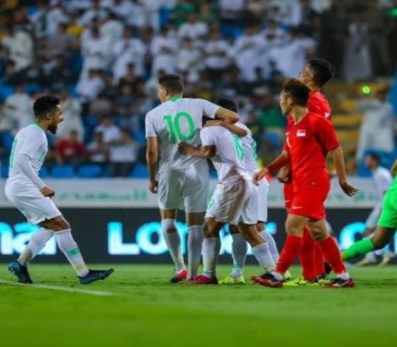 مباراة السعودية و فلسطين