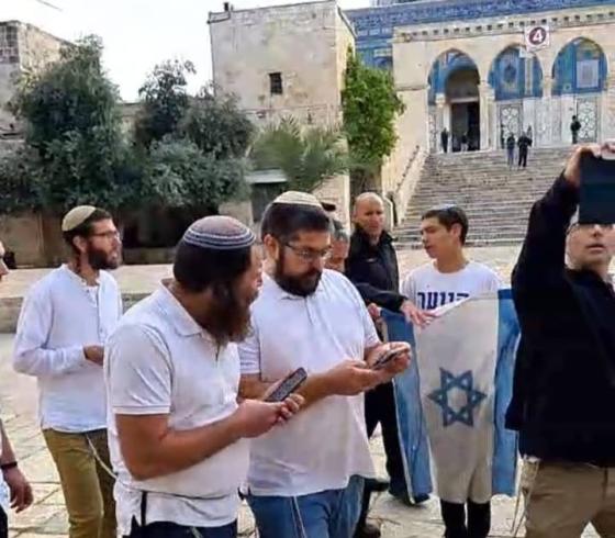 الاحتلال يعتقل مستوطنا عقب رفعه "العلم الإسرائيلي" في باحات الأقصى