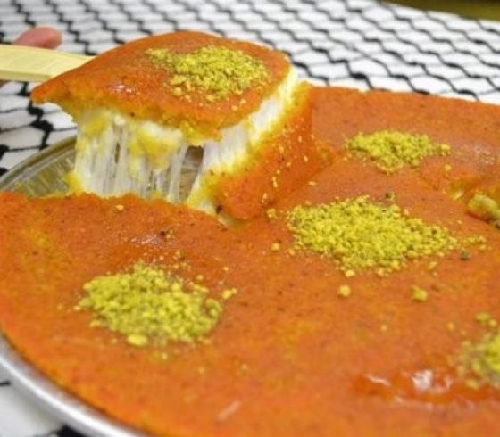 طريقة عمل الكنافة النابلسية على الطريقة الفلسطينية مثل المحلات