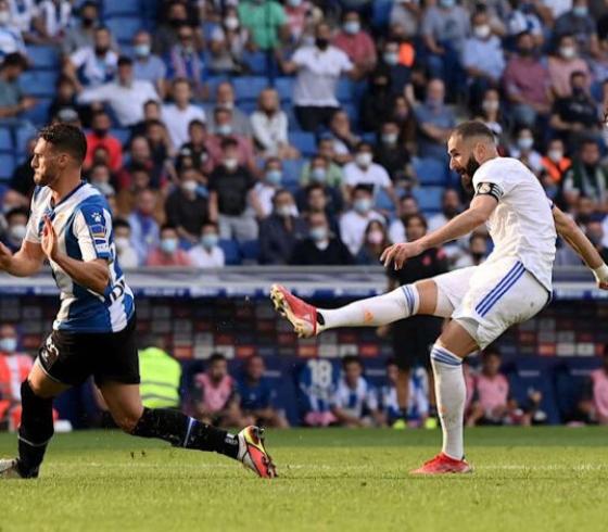 بنزيما وفينيسيوس يقودان ريال مدريد لتجاوز عقبة إسبانيول