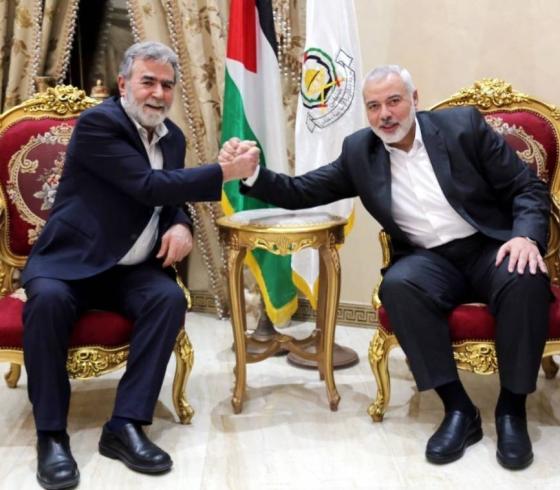 القائد زياد النخالة ورئيس حماس اسماعيل هنية