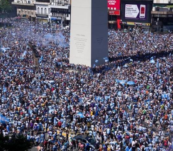 احتفال الارجنتين بكأس العالم